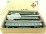 Ace Trains O Gauge C13B BR MK1 SR Southern Green Coaches x3 Set B Boxed 2/3 Rail "Atlantic Coast Coach Set"
